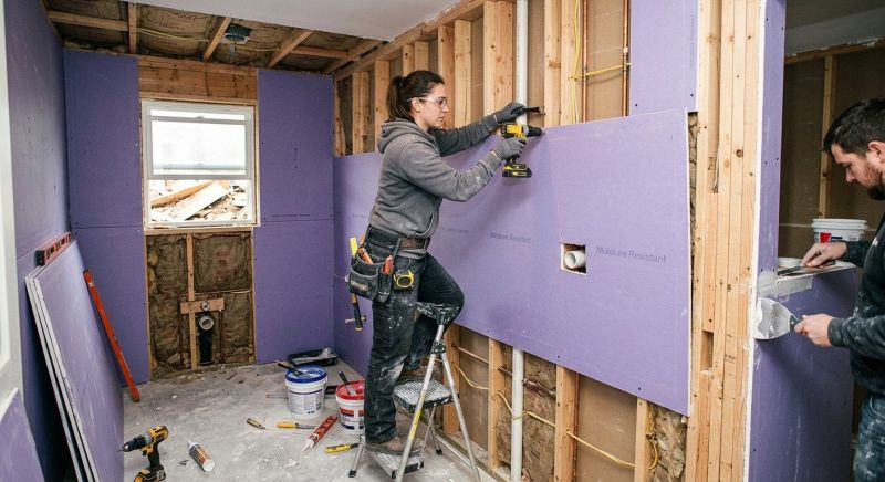 Bathroom Drywalling in Overland Park, KS