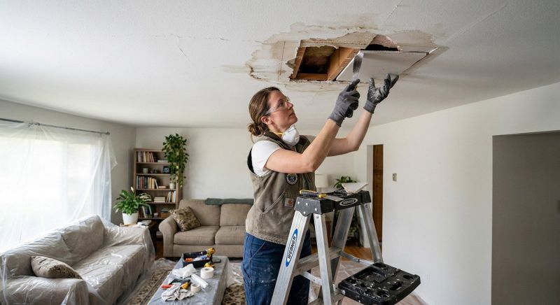 Ceiling Hole Repair in Kansas City, KS