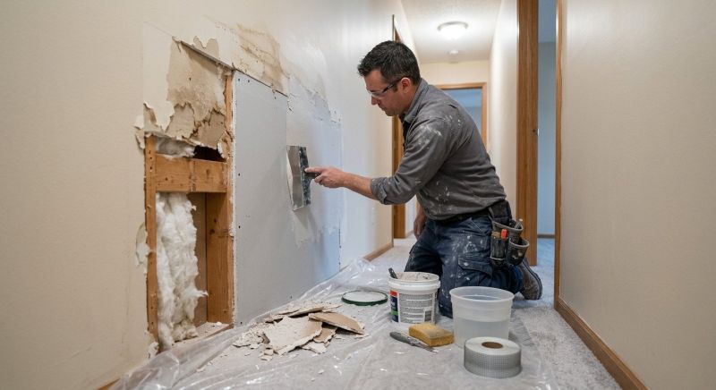 Basement Drywall Repair in Olathe, KS