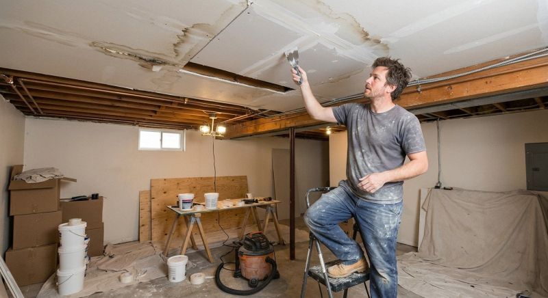 Basement Drywall Repair in Conroe, TX