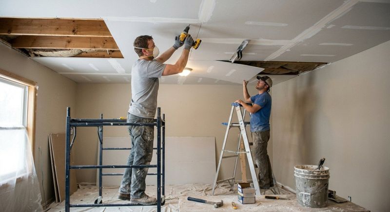 Ceiling Drywall Replacement in Overland Park, KS