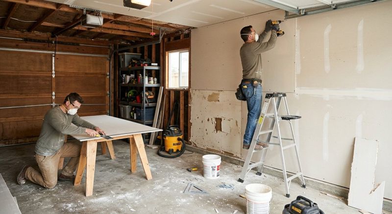 Garage Drywall Replacement in Kansas City, MO